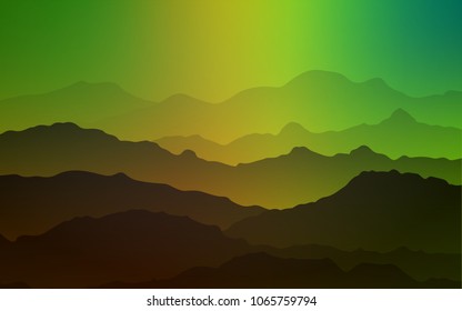 Light Green, Yellow vector template with bubble shapes. Creative illustration in halftone mountain style with gradient. New composition for your brand book.