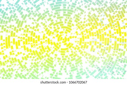 Light Green, Yellow vector template with lava shapes. Shining illustration, which consist of blurred lines, circles. A completely new marble design for your business.