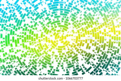Light Green, Yellow vector template with lines, ovals. Shining crooked illustration in marble style. Textured wave pattern for backgrounds.