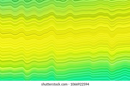 Light Green, Yellow vector template with bubble shapes. Modern gradient abstract illustration with bandy lines. New composition for your brand book.