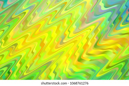 Light Green, Yellow vector template with abstract lines. Colorful abstract illustration with gradient lines. The template for cell phone backgrounds.