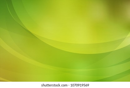 Light Green, Yellow vector template with lines, ovals. Creative illustration in halftone marble style with gradient. Pattern for your business design.