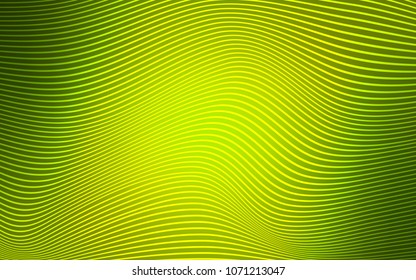 Light Green, Yellow vector template with bent lines. Colorful illustration in abstract cranked style with gradient. The completely new template for your brand book.