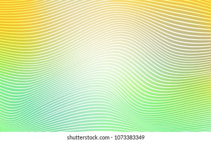 Light Green, Yellow vector template with curved ribbons. Geometric illustration in Origami style with gradient.  The polygonal design for your web site.