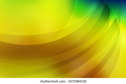 Light Green, Yellow vector template with bent ribbons. Colorful illustration in abstract marble style with gradient. The template for cell phone backgrounds.