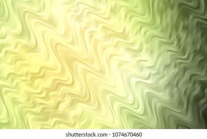 Light Green, Yellow vector template with abstract lines. A completely new color illustration in marble style. The elegant pattern for brand book.