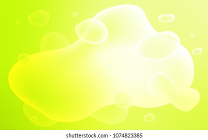 Light Green, Yellow vector template with bubble shapes. Colorful abstract illustration with gradient lines. Memphis design for your web site.