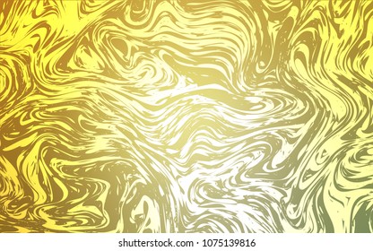 Light Green, Yellow vector template with bubble shapes. Brand-new colored illustration in marble style with gradient. Textured wave pattern for backgrounds.