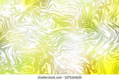 Light Green, Yellow vector template with bent lines. Blurred geometric sample with gradient bubbles.  The template for cell phone backgrounds.