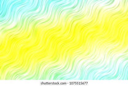 Light Green, Yellow vector template with bent lines. A completely new color illustration in marble style. Marble style for your business design.