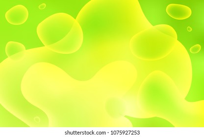 Light Green, Yellow vector template with lava shapes. Brand-new colored illustration in memphis style with gradient. The best blurred design for your business.
