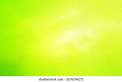 Light Green, Yellow vector template with space stars. Shining illustration with sky stars on abstract template. Smart design for your business advert.
