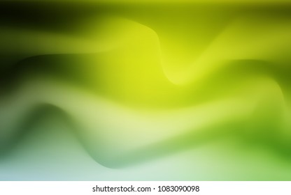 Light Green, Yellow vector template with bent lines. Modern gradient abstract illustration with bandy lines. The template for cell phone backgrounds.