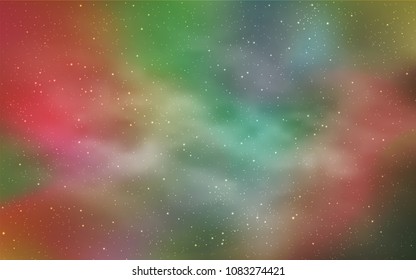 Light Green, Yellow vector template with space stars. Modern abstract illustration with Big Dipper stars. Pattern for futuristic ad, booklets.