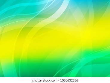 Light Green, Yellow vector template with lava shapes. Creative geometric illustration in marble style with gradient. Textured wave pattern for backgrounds.