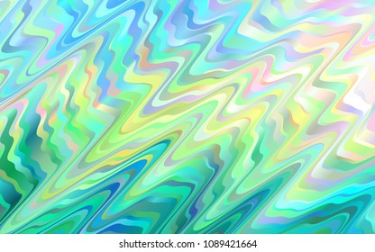 Light Green, Yellow vector template with lines, ovals. Shining crooked illustration in marble style. A completely new marble design for your business.