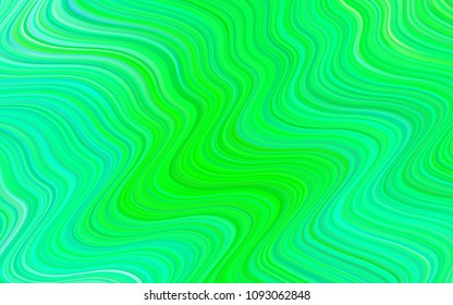 Light Green, Yellow vector template with bent ribbons. Brand-new colored illustration in memphis style with gradient. Memphis design for your web site.
