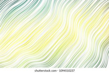Light Green, Yellow vector template with bubble shapes. Shining illustration, which consist of blurred lines, circles. Textured wave pattern for backgrounds.