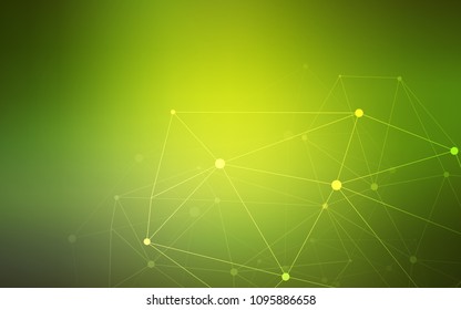 Light Green, Yellow vector template with circles, triangles. Colorful illustration with circles and lines in futuristic style. Pattern can be used for beautiful websites.