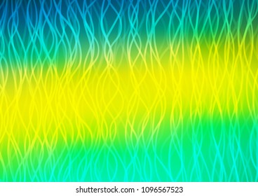 Light Green, Yellow vector template with bent lines. Geometric illustration in marble style with gradient.  New composition for your brand book.