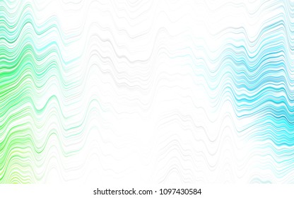 Light Green, Yellow vector template with lines, ovals. Glitter abstract illustration with wry lines. The best blurred design for your business.