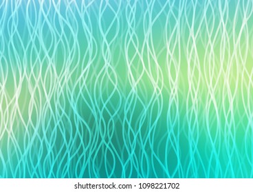 Light Green, Yellow vector template with abstract lines. A vague circumflex abstract illustration with gradient. The best blurred design for your business.