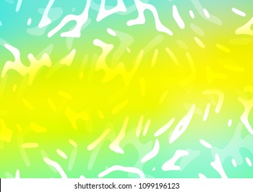 Light Green, Yellow vector template with abstract lines. A vague circumflex abstract illustration with gradient. Pattern for your business design.