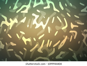 Light Green, Yellow vector template with bubble shapes. Modern gradient abstract illustration with bandy lines. Pattern for your business design.