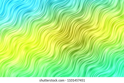 Light Green, Yellow vector template with liquid shapes. A vague circumflex abstract illustration with gradient. Marble style for your business design.