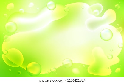 Light Green, Yellow vector template with abstract circles. Creative geometric illustration in memphis style with gradient. New composition for your brand book.