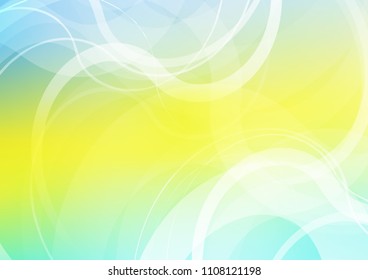 Light Green, Yellow vector template with bubble shapes. A sample with blurred bubble shapes. Marble design for your web site.