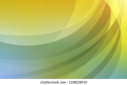 Light Green, Yellow vector template with bubble shapes. Modern gradient abstract illustration with bandy lines. Brand-new design for your ads, poster, banner.
