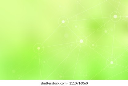 Light Green, Yellow vector template with circles, triangles. Colorful illustration with circles and lines in futuristic style. Pattern can be used for ads, leaflets.