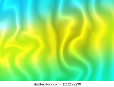 Light Green, Yellow vector template with lines, ovals. Modern gradient abstract illustration with bandy lines. A new texture for your  ad, booklets, leaflets.