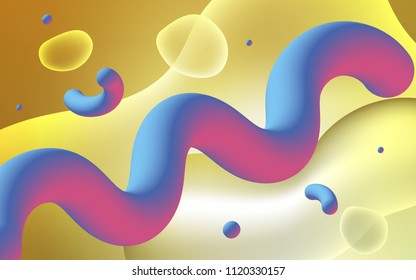Light Green, Yellow vector template with lines, ovals. Shining illustration, which consist of blurred lines, circles. Brand-new design for your ads, poster, banner.