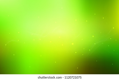 Light Green, Yellow vector template with circles. Blurred decorative design in abstract style with bubbles. The pattern can be used for aqua ad, booklets.