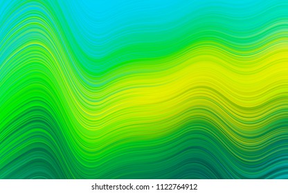 Light Green, Yellow vector template with bent lines. Colorful abstract illustration with gradient lines. The best blurred design for your business.