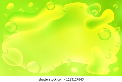 Light Green, Yellow vector template with bent ribbons. Creative geometric illustration in memphis style with gradient. The elegant pattern for brand book.
