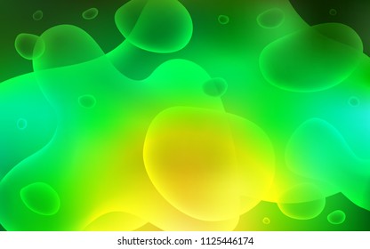 Light Green, Yellow vector template with lines, ovals. Creative geometric illustration in memphis style with gradient. Memphis design for your web site.