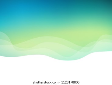Light Green, Yellow vector template with bent ribbons. An elegant bright illustration with gradient. Marble style for your business design.