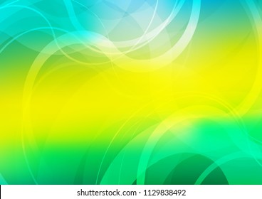 Light Green, Yellow vector template with bubble shapes. Geometric illustration in marble style with gradient.  A completely new template for your business design.