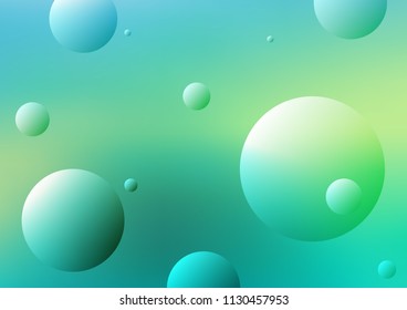 Light Green, Yellow vector template with circles. Blurred bubbles on abstract background with colorful gradient. New design for ad, poster, banner of your website.