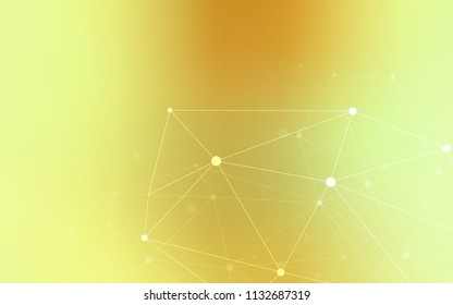 Light Green, Yellow vector template with circles, triangles. Design with connection of dots and lines on colorful background. New design for ad, poster, banner of your website.