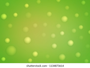 Light Green, Yellow vector template with circles. Abstract illustration with colored bubbles in nature style. Completely new template for your brand book.