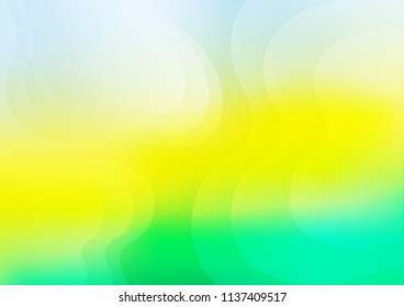 Light Green, Yellow vector template with liquid shapes. Modern gradient abstract illustration with bandy lines. Marble design for your web site.