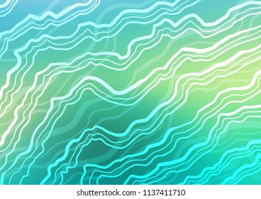 Light Green, Yellow vector template with lava shapes. Blurred geometric sample with gradient bubbles.  A completely new marble design for your business.