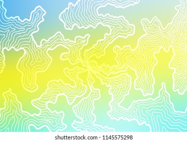 Light Green, Yellow vector template with bent ribbons. Shining crooked illustration in marble style. New composition for your brand book.