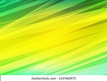 Light Green, Yellow vector template with repeated sticks. Lines on blurred abstract background with gradient. Smart design for your business advert.