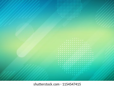 Light Green, Yellow vector template with repeated sticks, circles. Modern geometrical abstract illustration with sticks, dots. Smart design for your business advert.