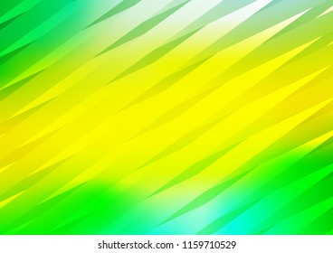 Light Green, Yellow vector template with repeated sticks. Decorative shining illustration with lines on abstract template. The template can be used as a background.